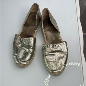 Jimmy Choo Gold Metallic Espadrilles size 10/40